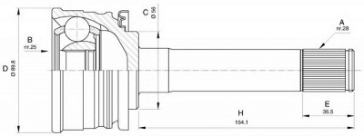 OPEN PARTS cvj556010 -  Шарнирный комплект, приводной вал
